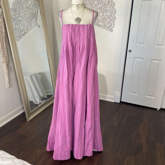 NWT Free People All For Sun Mauve Orchid Billowy Ethereal Bohemian Maxi Dress S - Picture 5 of 8
